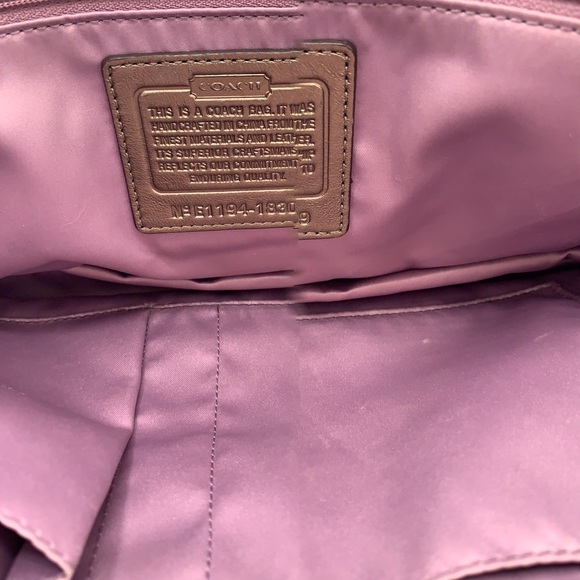 Coach Peyton Rose Gold Metallic Python Print with Gold and Tortoise Hardware - Picture 13 of 14